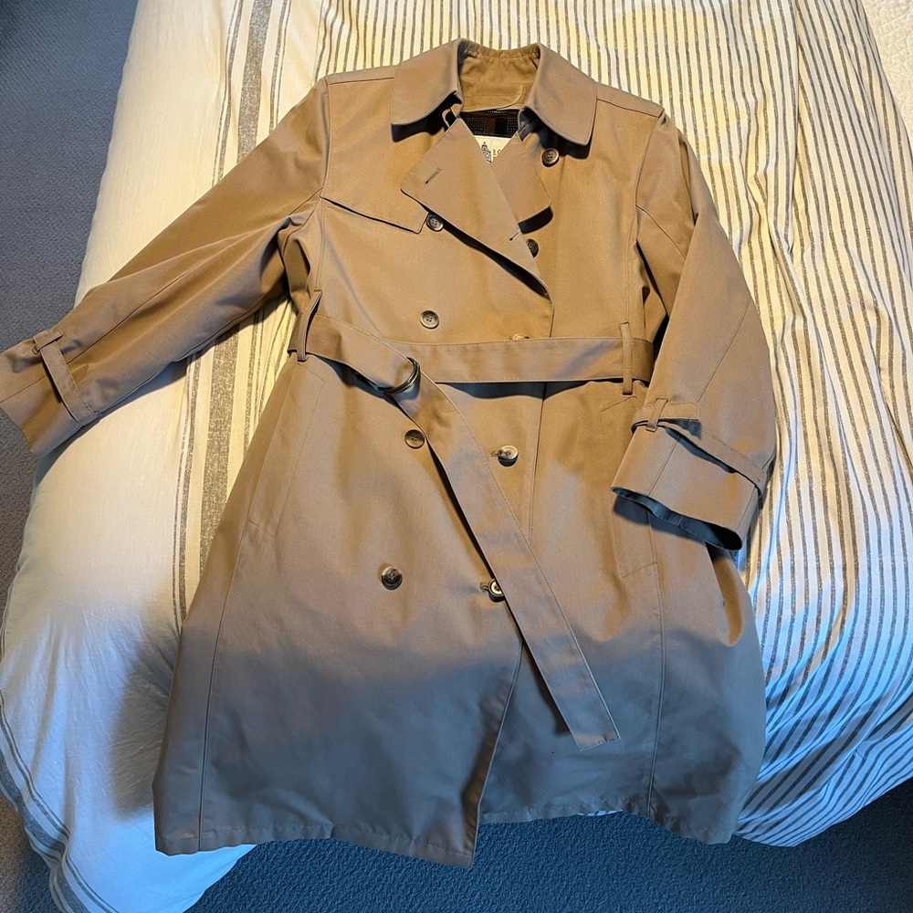 London Fog Double-Breasted Brown Trench Coat
